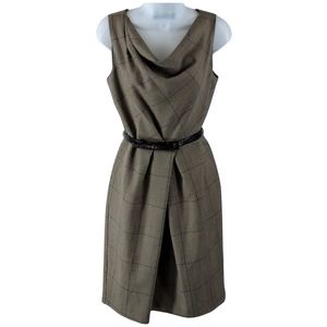Chetta B. belted sleeveless dress